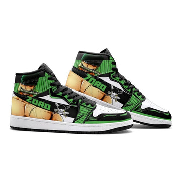 Zoro Roronoa One Piece Air Jordan 1 High Top Shoes - Shoesmates