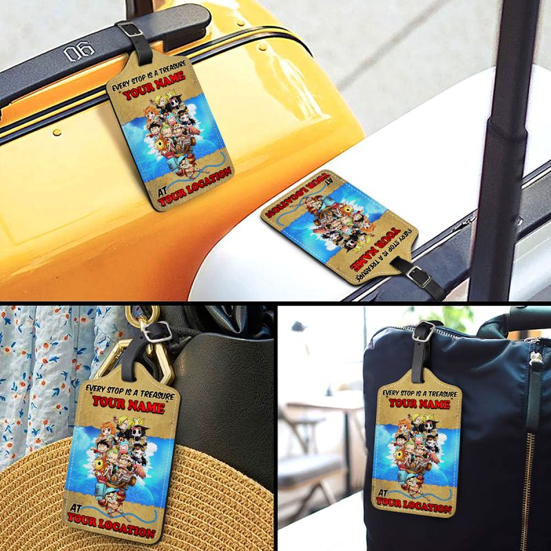 Every Stop Is A Treasure - One Piece Personalized Luggage Tag - Image 3