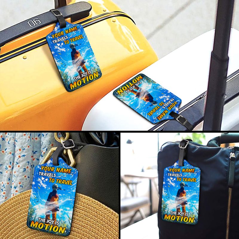 Travels To Travel, The Joy Is Motion - Naruto Personalized Luggage Tag - Image 3