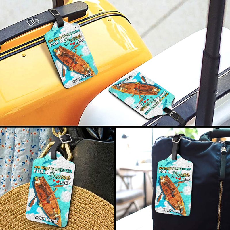 No map needed for a dreamer like - One Piece Personalized Luggage Tag - Image 3