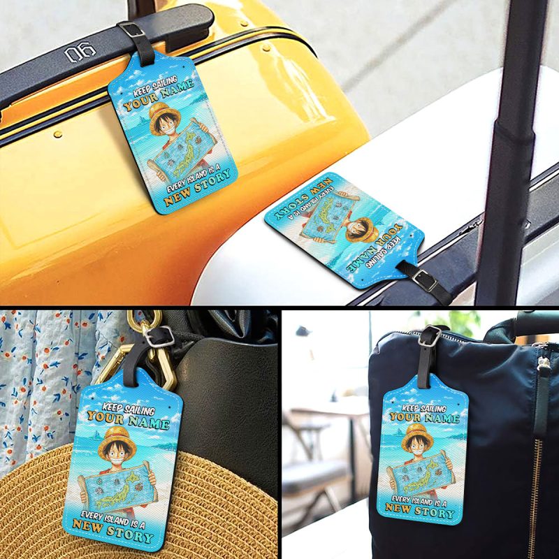 Every Island Is A New Story - One Piece Personalized Luggage Tag - Image 3