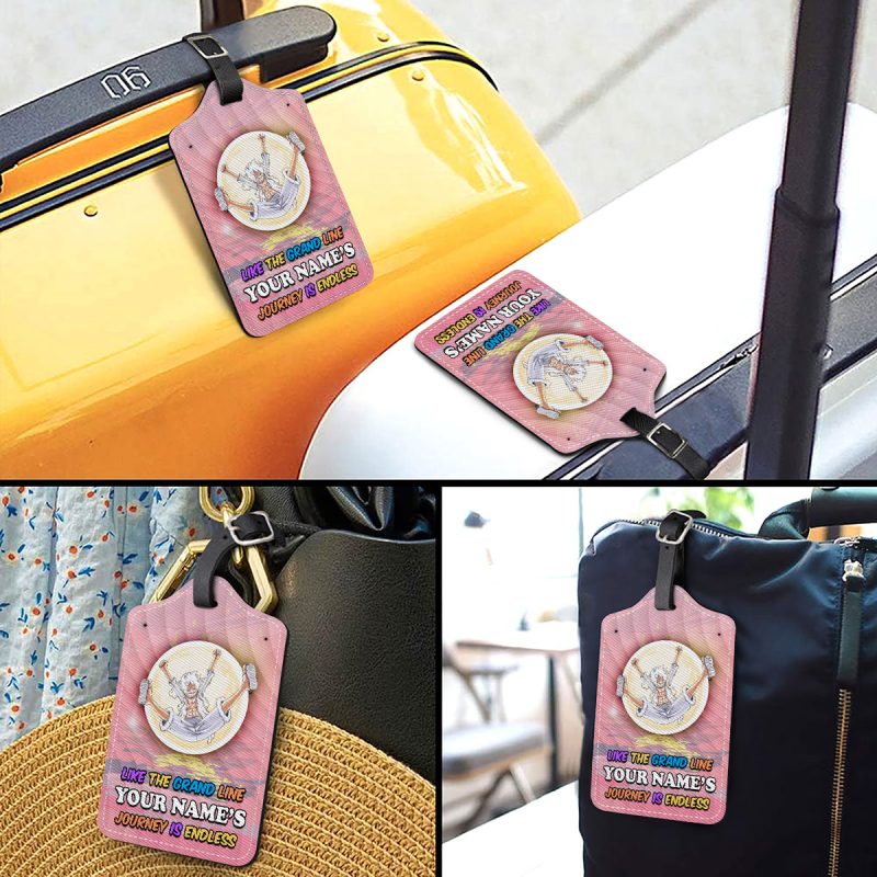 Like The Grand Line Your Journey Is Endless - One Piece Personalized Luggage Tag - Image 3