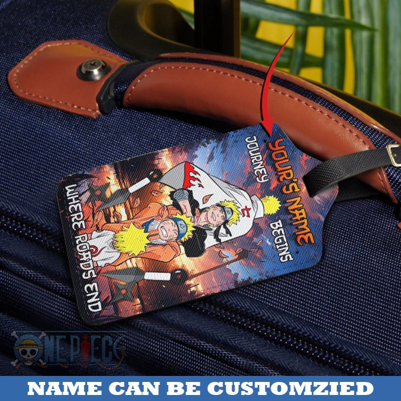 Your Journey Begins Where Roads End - Naruto Personalized Luggage Tag - Image 2