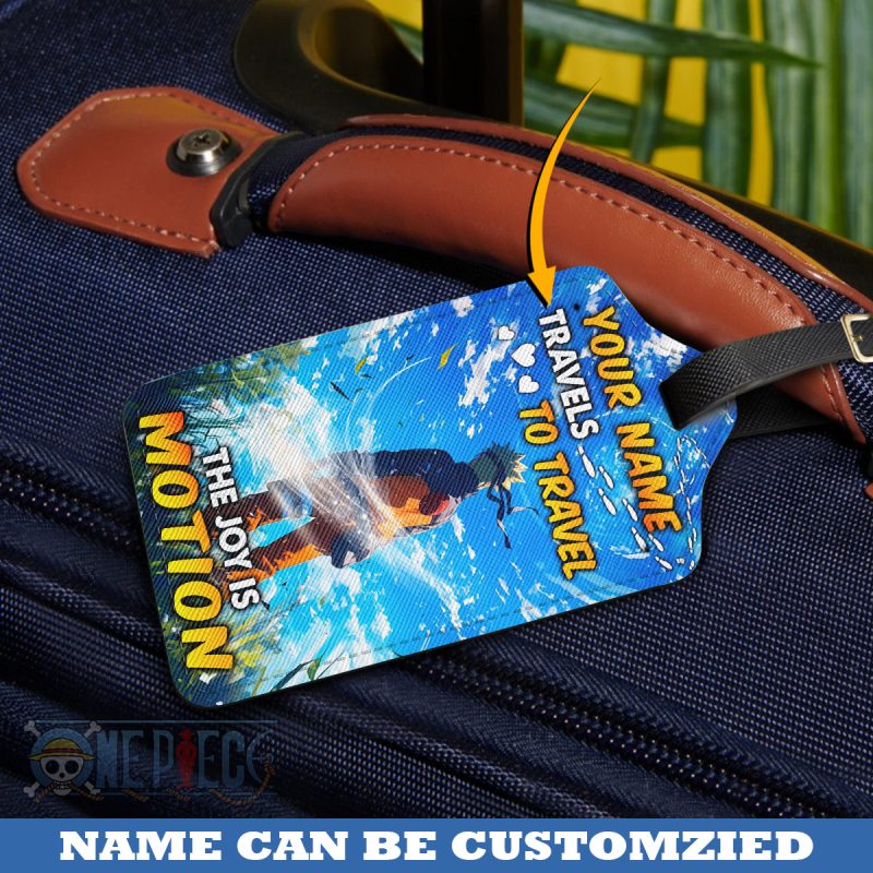 Travels To Travel, The Joy Is Motion - Naruto Personalized Luggage Tag - Image 2