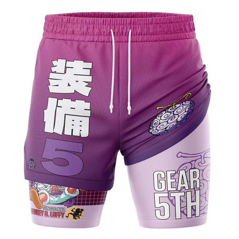 Foxnfish 5th Gear Luffy OP 2-in-1 Performance Shorts - Image 3