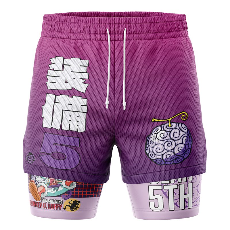 Foxnfish 5th Gear Luffy OP 2-in-1 Performance Shorts - Image 2