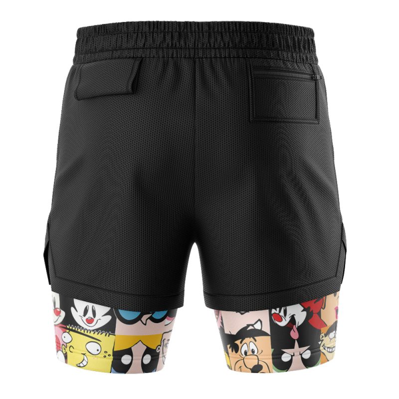 Foxnfish 90's Cartoon Network 2-in-1 Performance Shorts - Image 4