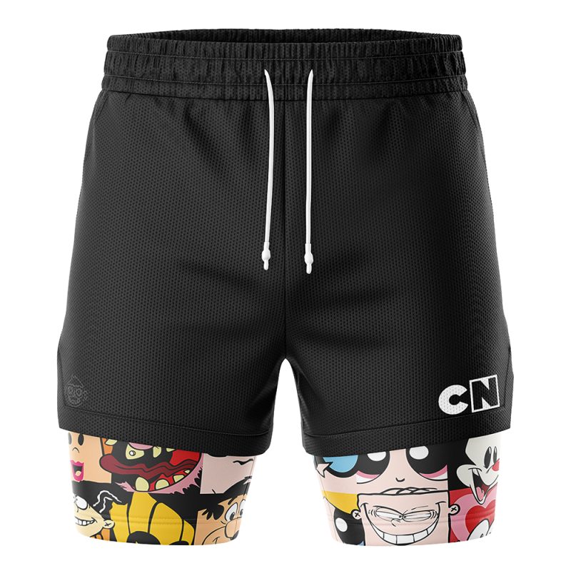 Foxnfish 90's Cartoon Network 2-in-1 Performance Shorts - Image 2