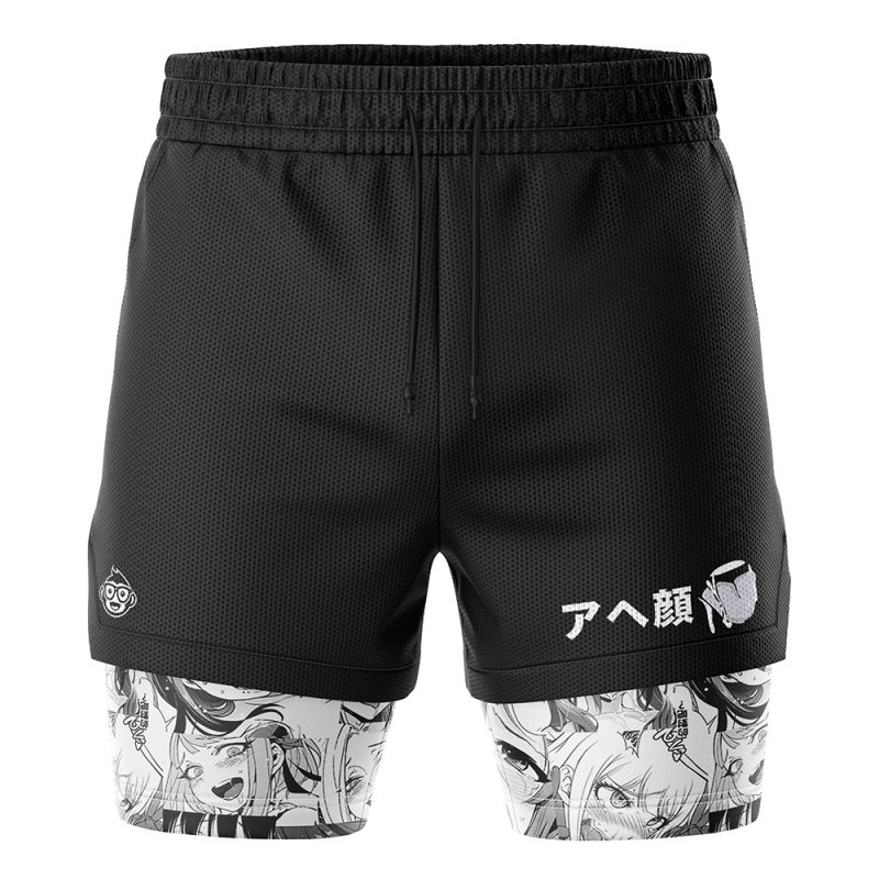 Foxnfish Ahegao Manga 2-in-1 Performance Shorts - Image 2