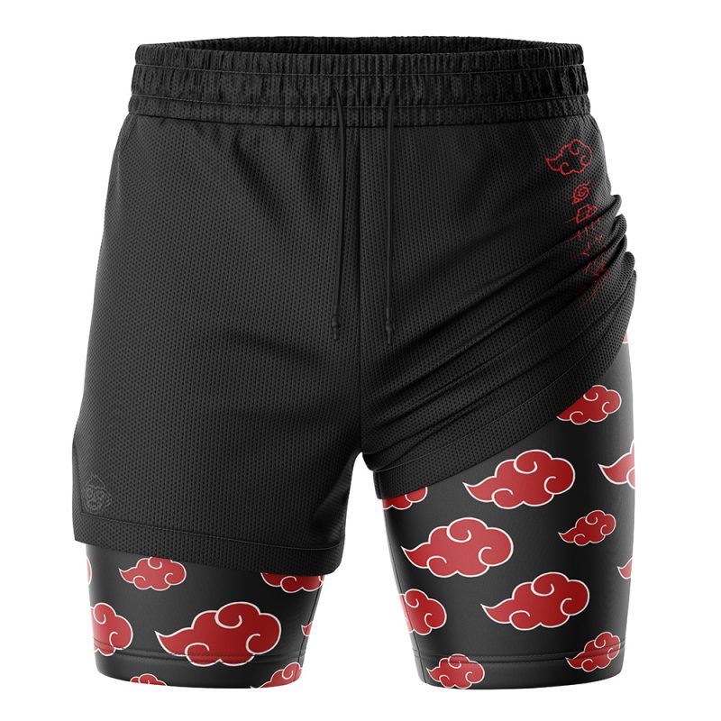 Foxnfish Akatsuki Shippuden 2-in-1 Performance Shorts - Image 3