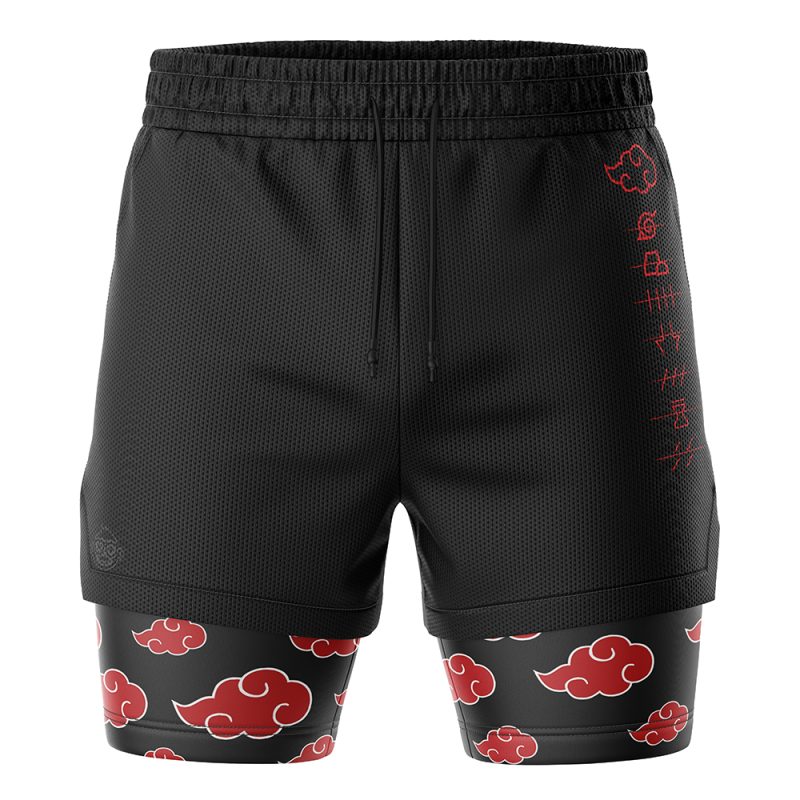 Foxnfish Akatsuki Shippuden 2-in-1 Performance Shorts - Image 2