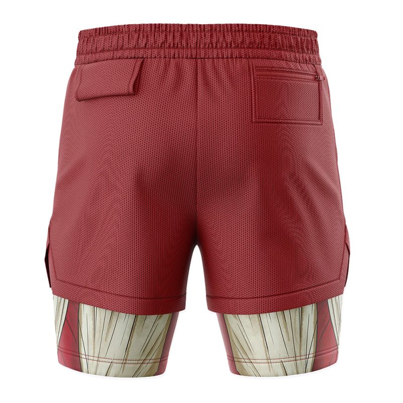 Foxnfish Armored Titan Attack on Titan 2-in-1 Performance Shorts - Image 4