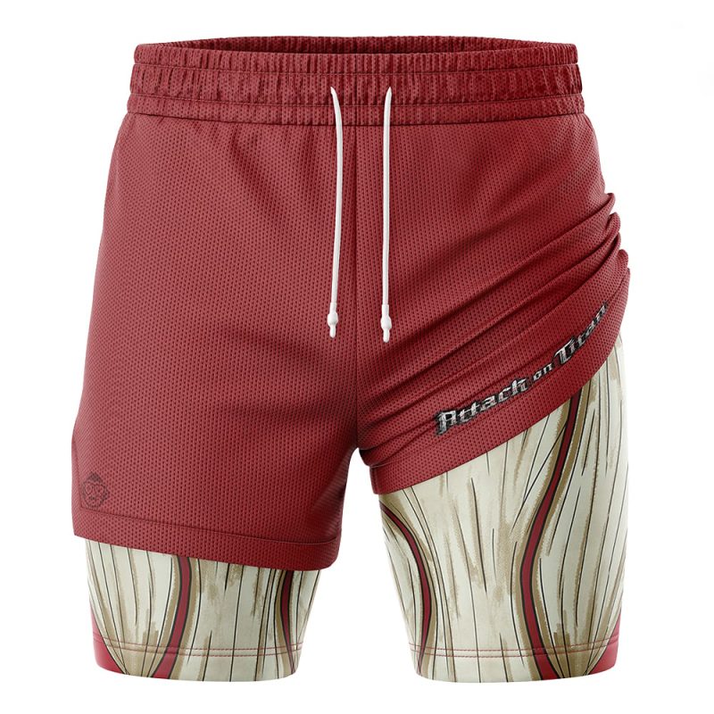 Foxnfish Armored Titan Attack on Titan 2-in-1 Performance Shorts - Image 3