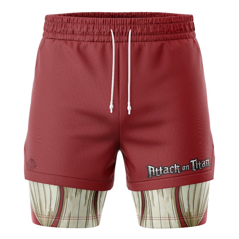 Foxnfish Armored Titan Attack on Titan 2-in-1 Performance Shorts - Image 2