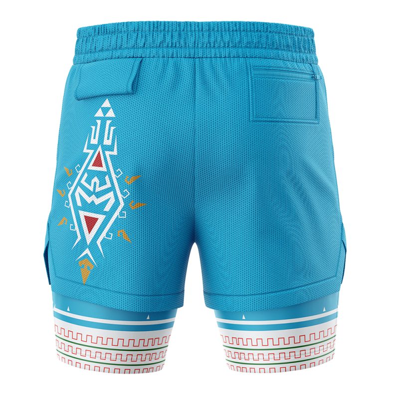 Foxnfish Breath of the Wild Legend of Zelda 2-in-1 Performance Shorts - Image 4