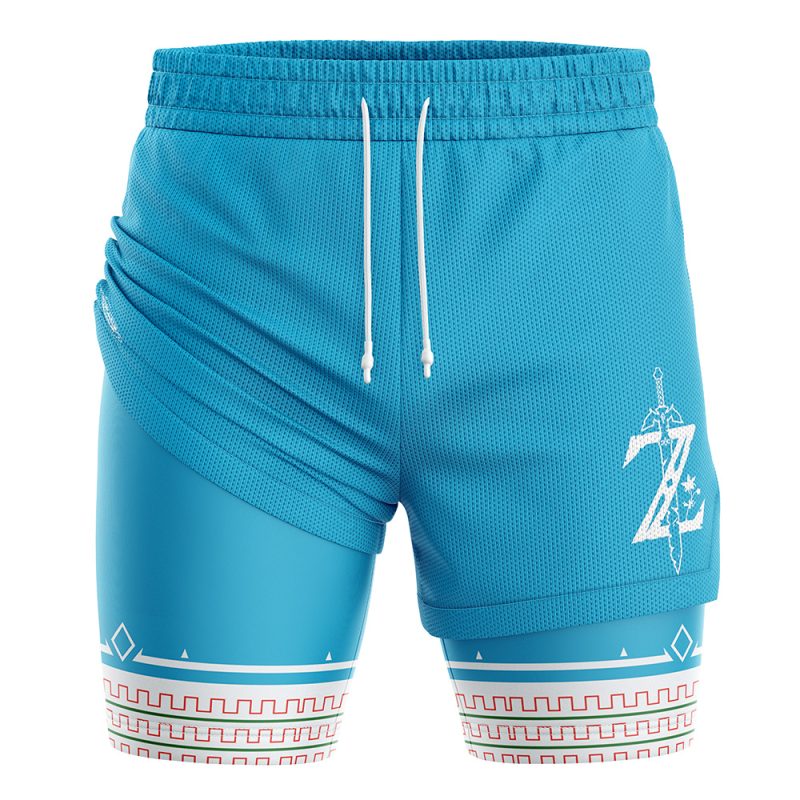 Foxnfish Breath of the Wild Legend of Zelda 2-in-1 Performance Shorts - Image 3