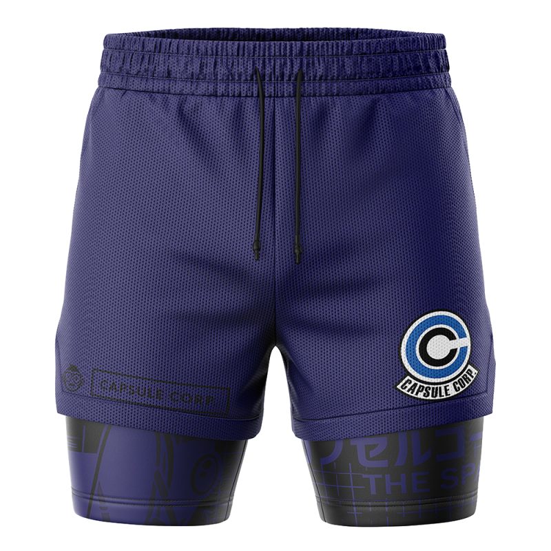 Foxnfish Capsule Corp DBZ 2-in-1 Performance Shorts - Image 2