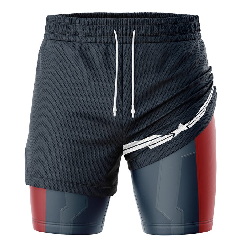 Foxnfish Captain America Marvel Comics 2-in-1 Performance Shorts - Image 3