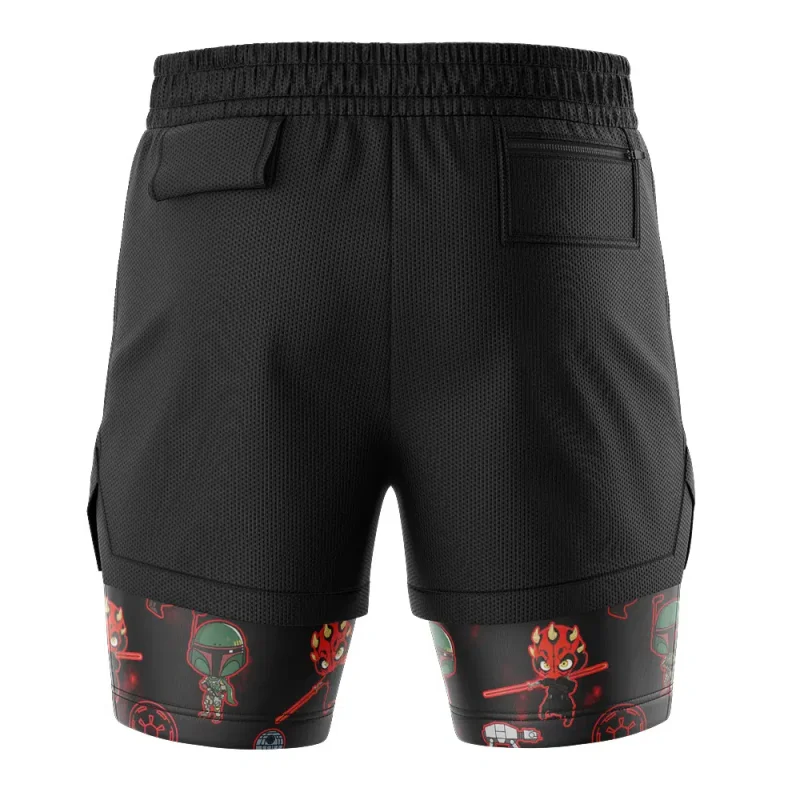 Foxnfish Chibi Sith Galactic Empire Star Wars 2-in-1 Performance Shorts - Image 4