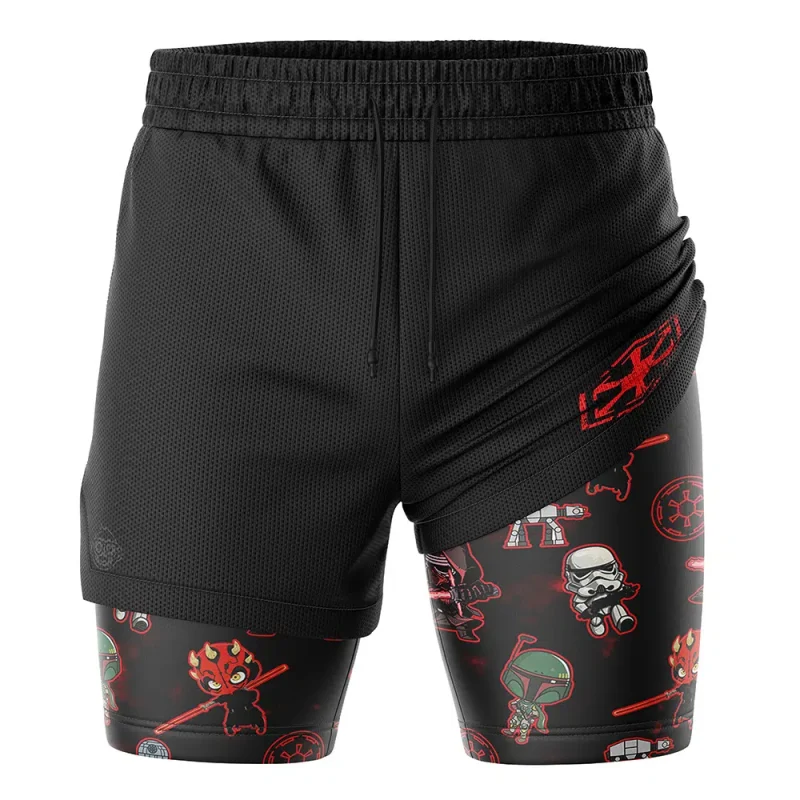 Foxnfish Chibi Sith Galactic Empire Star Wars 2-in-1 Performance Shorts - Image 3