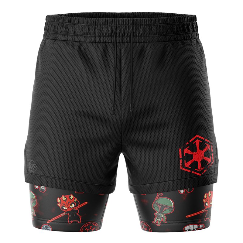 Foxnfish Chibi Sith Galactic Empire Star Wars 2-in-1 Performance Shorts - Image 2