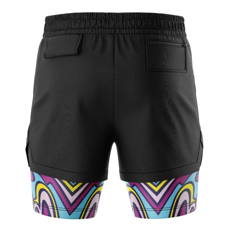 Foxnfish The Cream of the Crop Trippy Randy Savage 2-in-1 Performance Shorts - Image 4