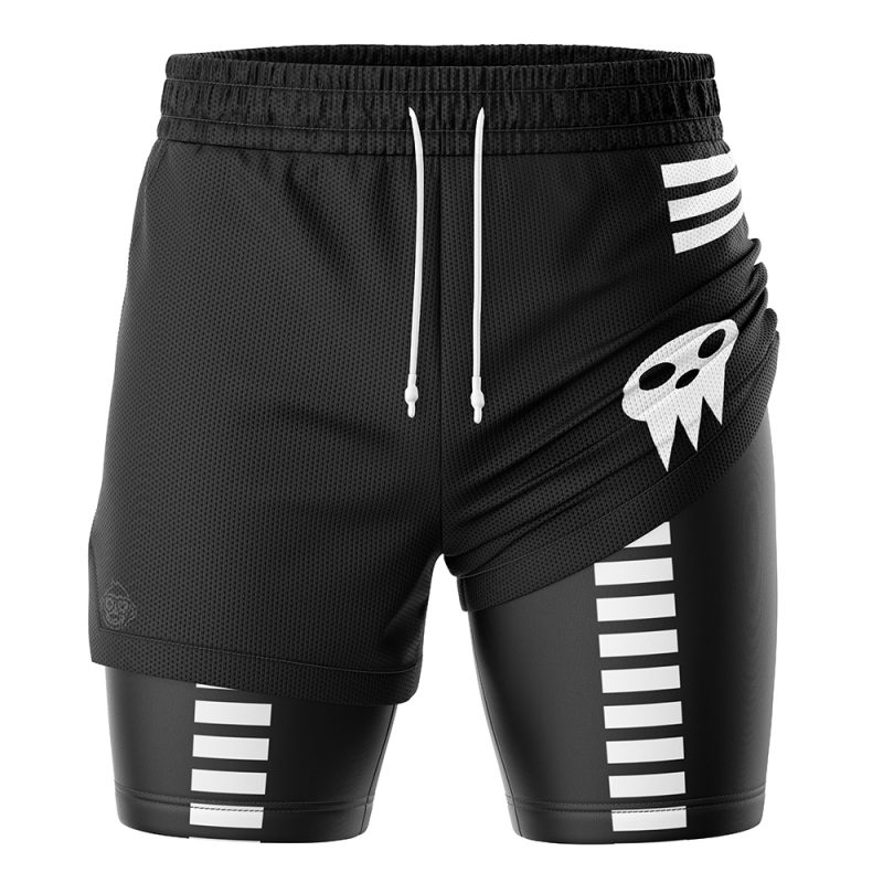 Foxnfish Death the Kid Soul Eater 2-in-1 Performance Shorts - Image 3