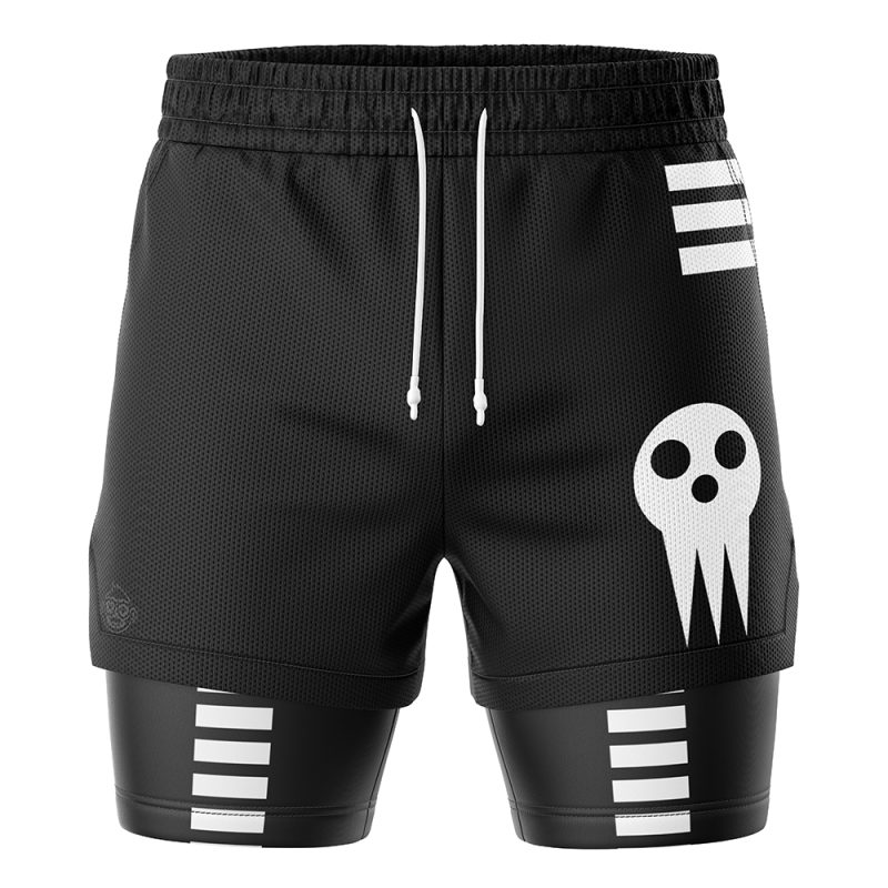 Foxnfish Death the Kid Soul Eater 2-in-1 Performance Shorts - Image 2