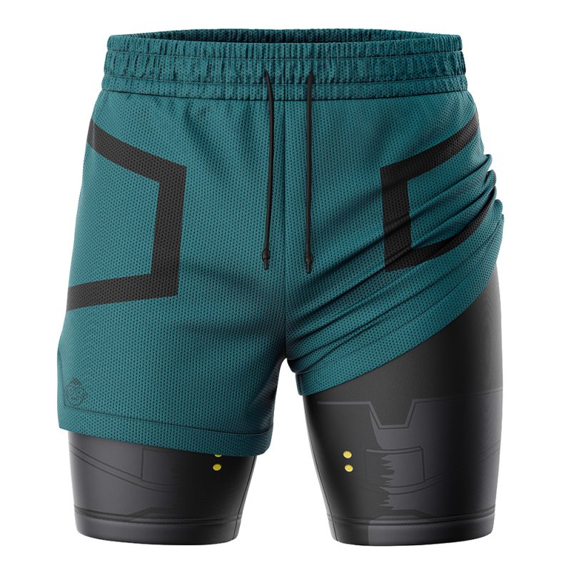 Foxnfish Deku My Hero Academia 2-in-1 Performance Shorts - Image 3