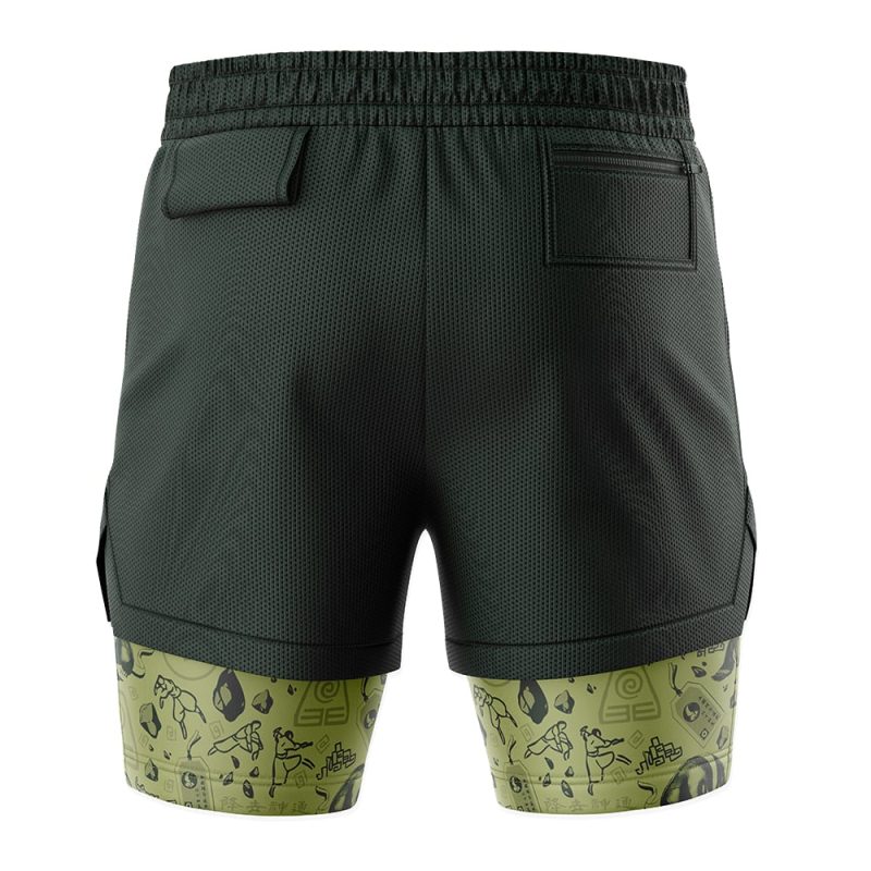 Foxnfish Earth Kingdom Avatar 2-in-1 Performance Shorts - Image 4