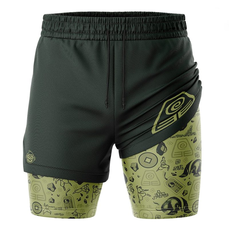 Foxnfish Earth Kingdom Avatar 2-in-1 Performance Shorts - Image 3