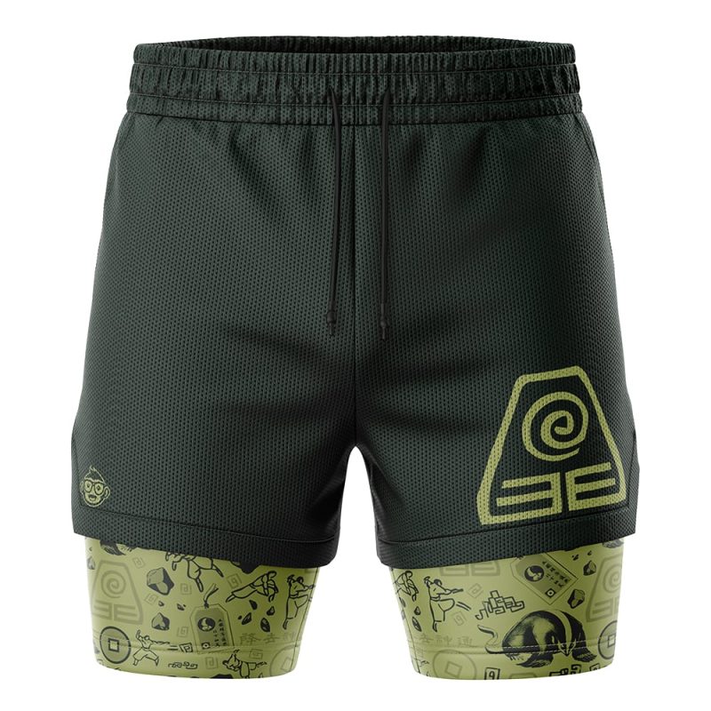 Foxnfish Earth Kingdom Avatar 2-in-1 Performance Shorts - Image 2