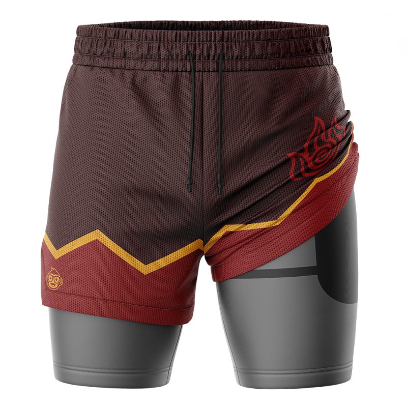 Foxnfish Firebenders Avatar 2-in-1 Performance Shorts - Image 2