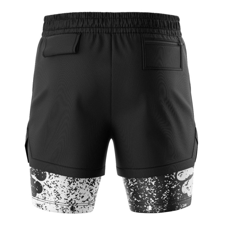 Foxnfish Five Leaf Clover Black Clover 2-in-1 Performance Shorts - Image 4