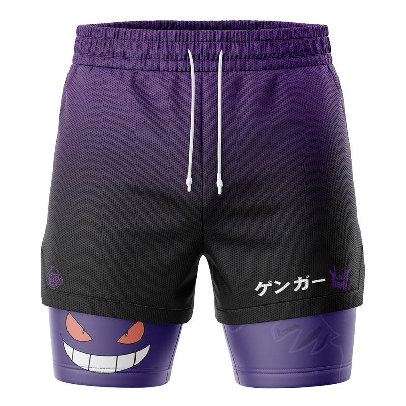 Foxnfish Gengar Pokemon 2-in-1 Performance Shorts - Image 2