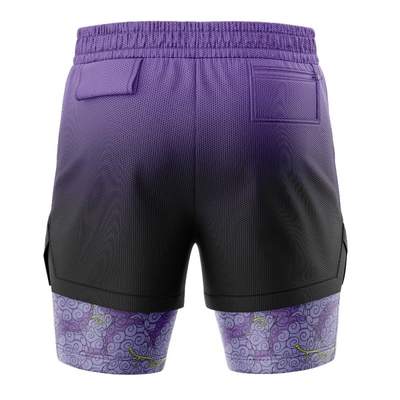 Foxnfish Gomu Gomu No Mi One Piece 2-in-1 Performance Shorts - Image 4