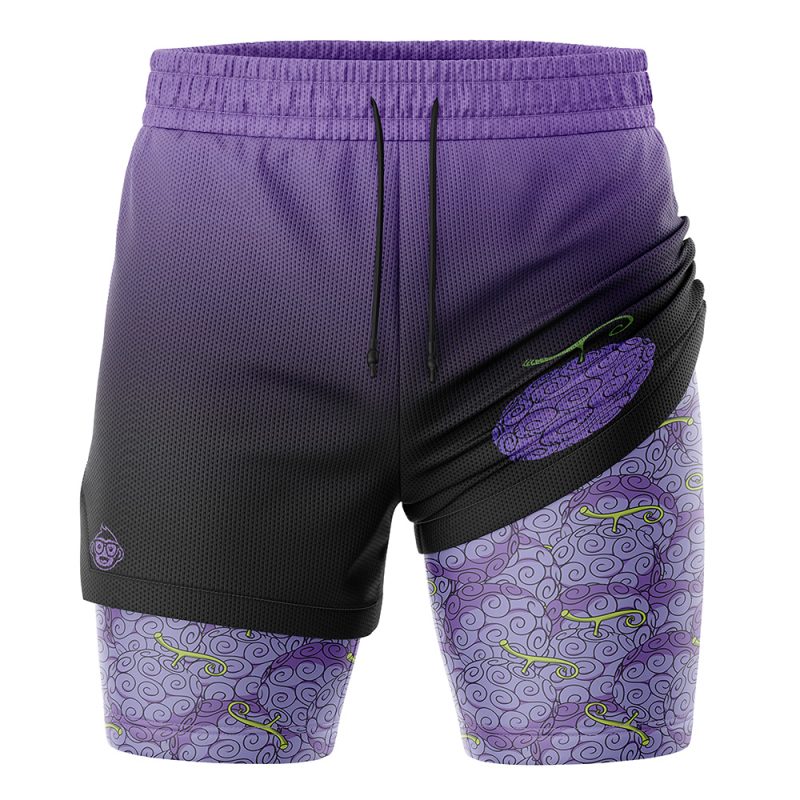 Foxnfish Gomu Gomu No Mi One Piece 2-in-1 Performance Shorts - Image 3