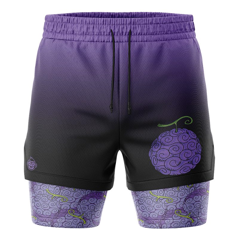 Foxnfish Gomu Gomu No Mi One Piece 2-in-1 Performance Shorts - Image 2