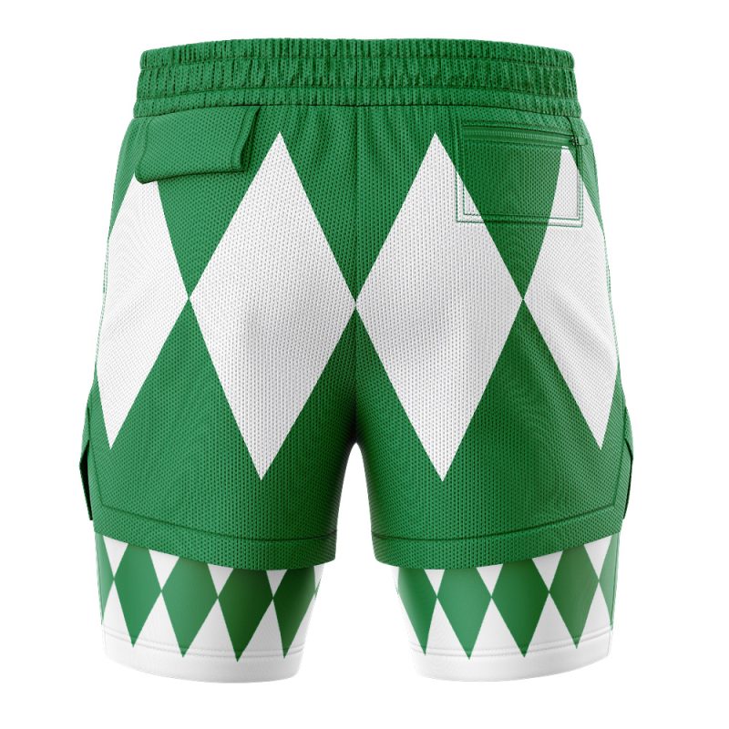 Foxnfish Green Ranger Mighty Morphin Power Rangers 2-in-1 Performance Shorts - Image 4