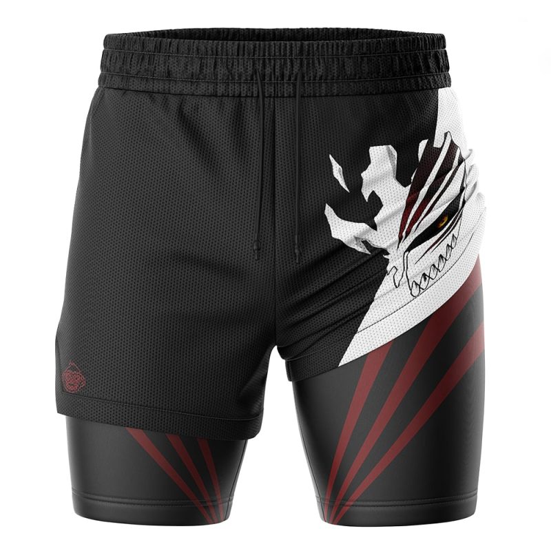 Foxnfish Ichigo Hollow Mask Bleach 2-in-1 Performance Shorts - Image 3