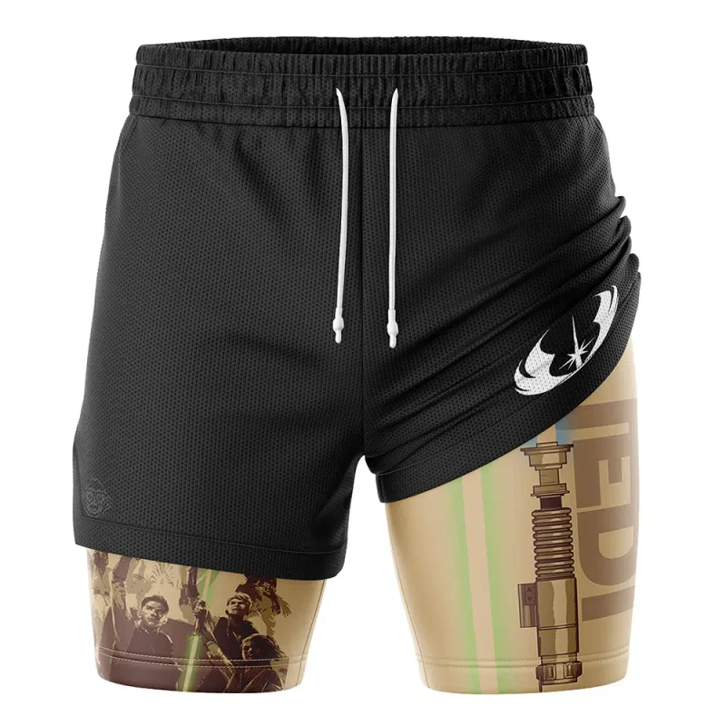 Foxnfish Jedi Star Wars 2-in-1 Performance Shorts - Image 3