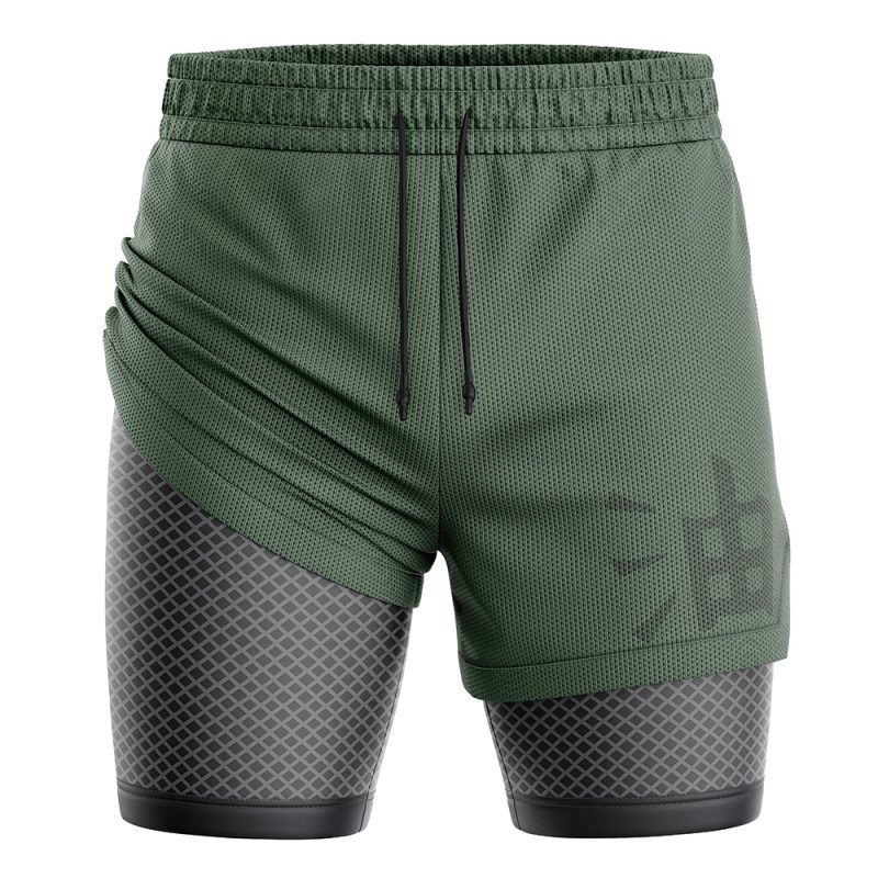 Foxnfish Jiraiya Shippuden 2-in-1 Performance Shorts - Image 3