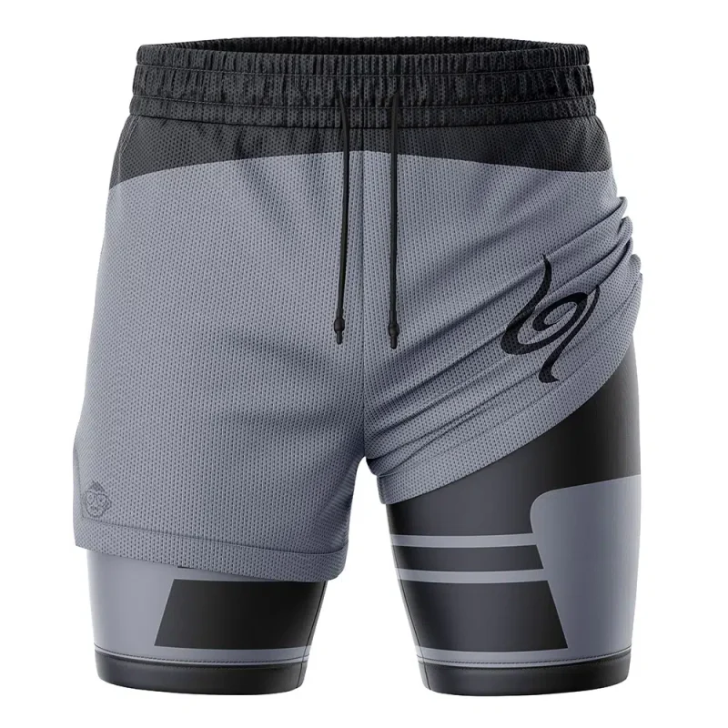 Foxnfish Kakashi Anbu Shippuden 2-in-1 Performance Shorts - Image 3