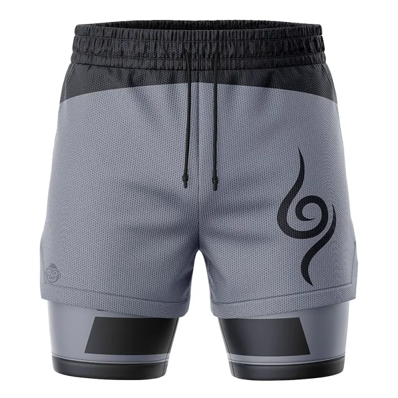 Foxnfish Kakashi Anbu Shippuden 2-in-1 Performance Shorts - Image 2