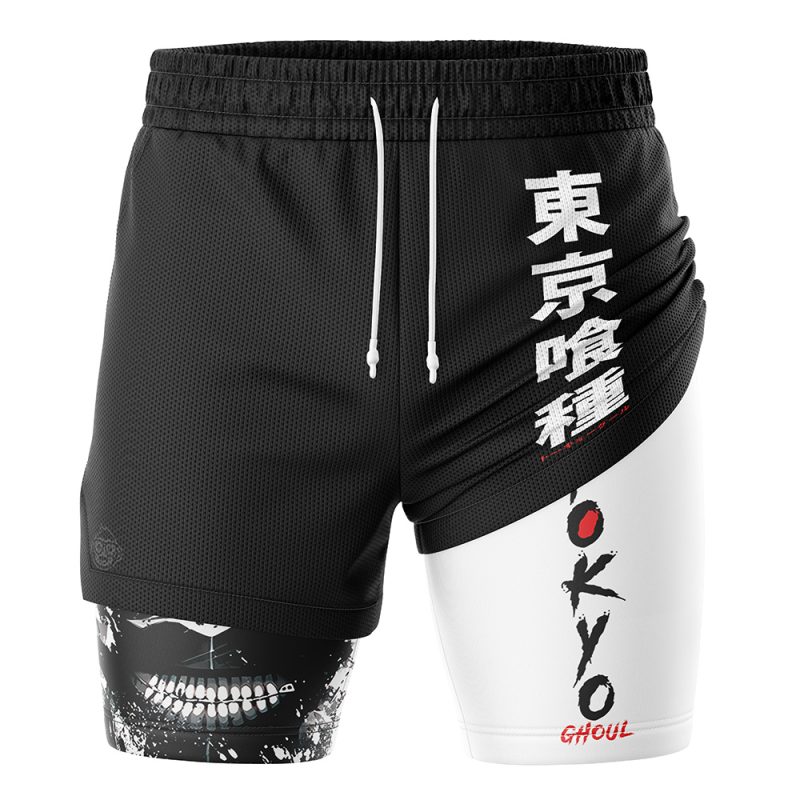 Foxnfish Ken Kaneki Tokyo Ghoul 2-in-1 Performance Shorts - Image 3