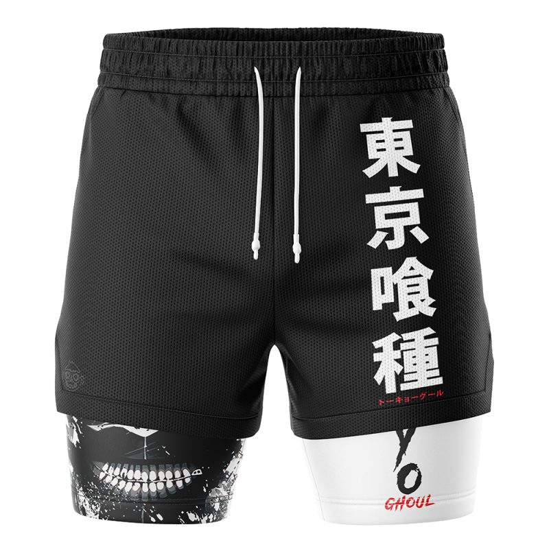 Foxnfish Ken Kaneki Tokyo Ghoul 2-in-1 Performance Shorts - Image 2