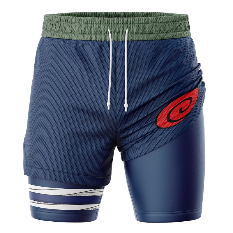 Foxnfish Konoha Jonin Shippuden 2-in-1 Performance Shorts - Image 2