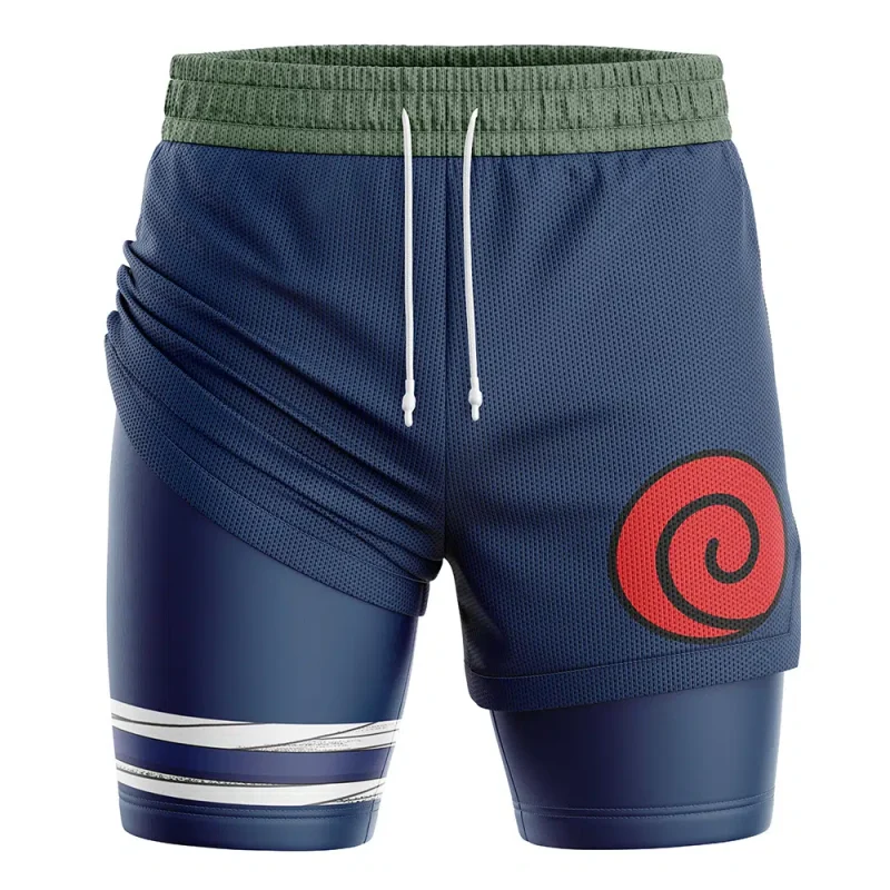 Foxnfish Konoha Jonin Shippuden 2-in-1 Performance Shorts - Image 3