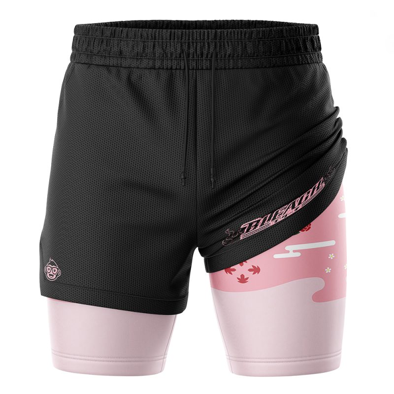 Foxnfish Kyoraku Shunsui Bleach 2-in-1 Performance Shorts - Image 3