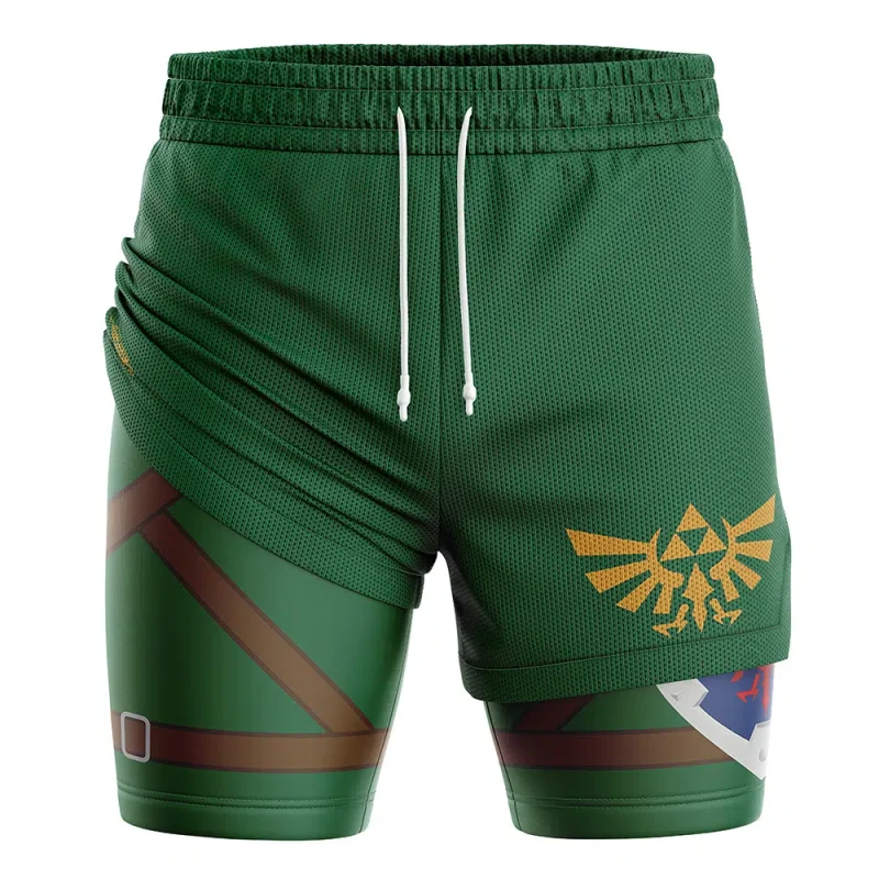 Foxnfish Link Legend of Zelda 2-in-1 Performance Shorts - Image 3